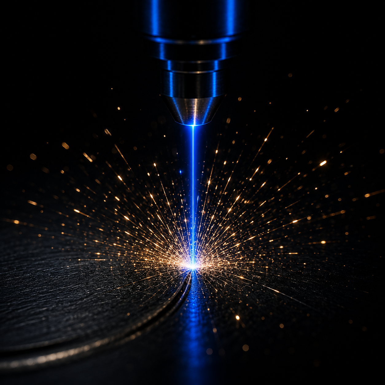 Laser engraving sparks